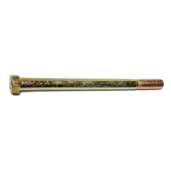Midwest Fastener Grade 8, 7/16"-14 Hex Head Cap Screw, Zinc Yellow Steel, 6 in L, 10 PK 00719 - main